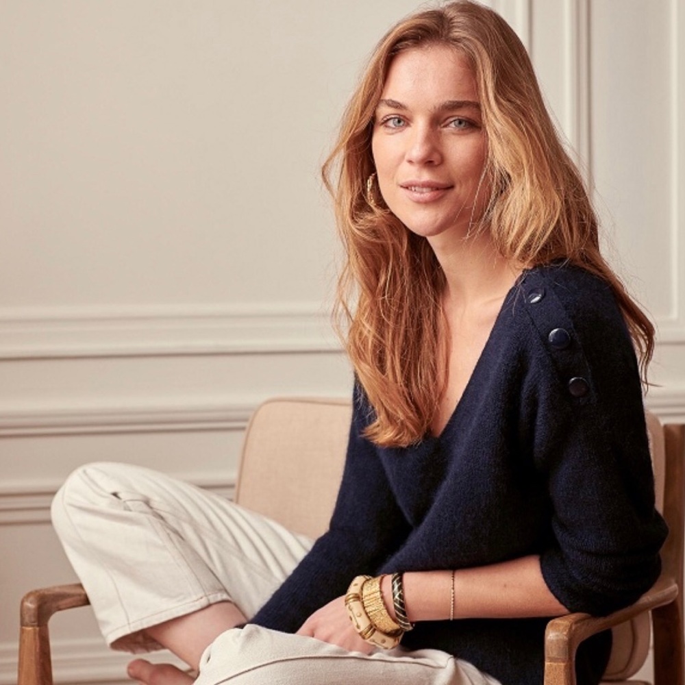 Sezane Nelson Sweater in Navy